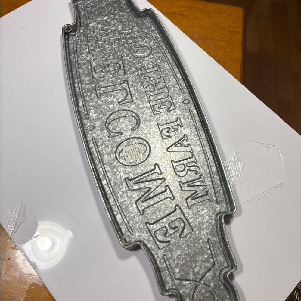 galvanized metal "Welcome to the Farm" sign wall welcome - Picture 7 of 10